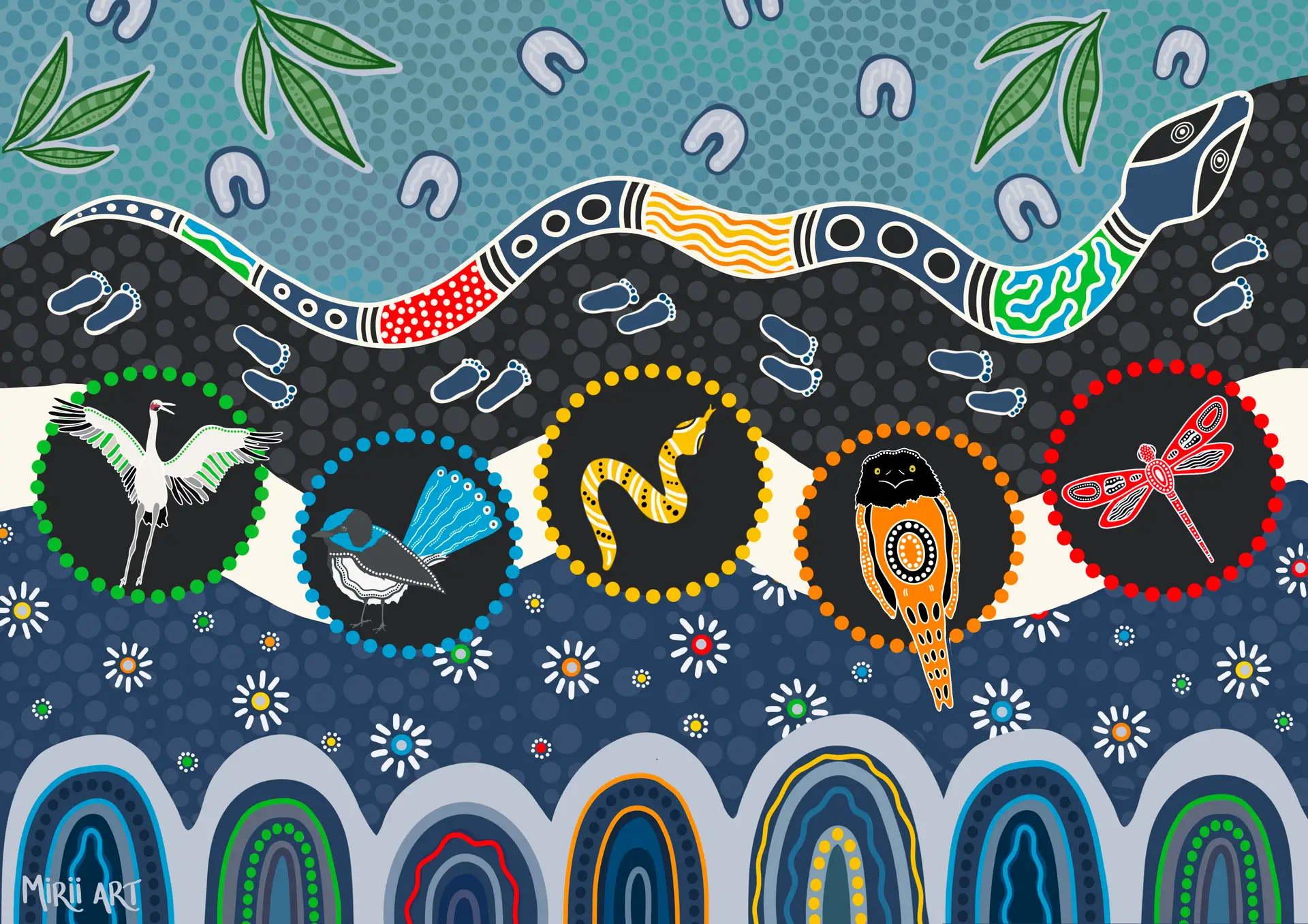 Allied Integrated Management RAP artwork by Caitlin Trindall, Mirii Art